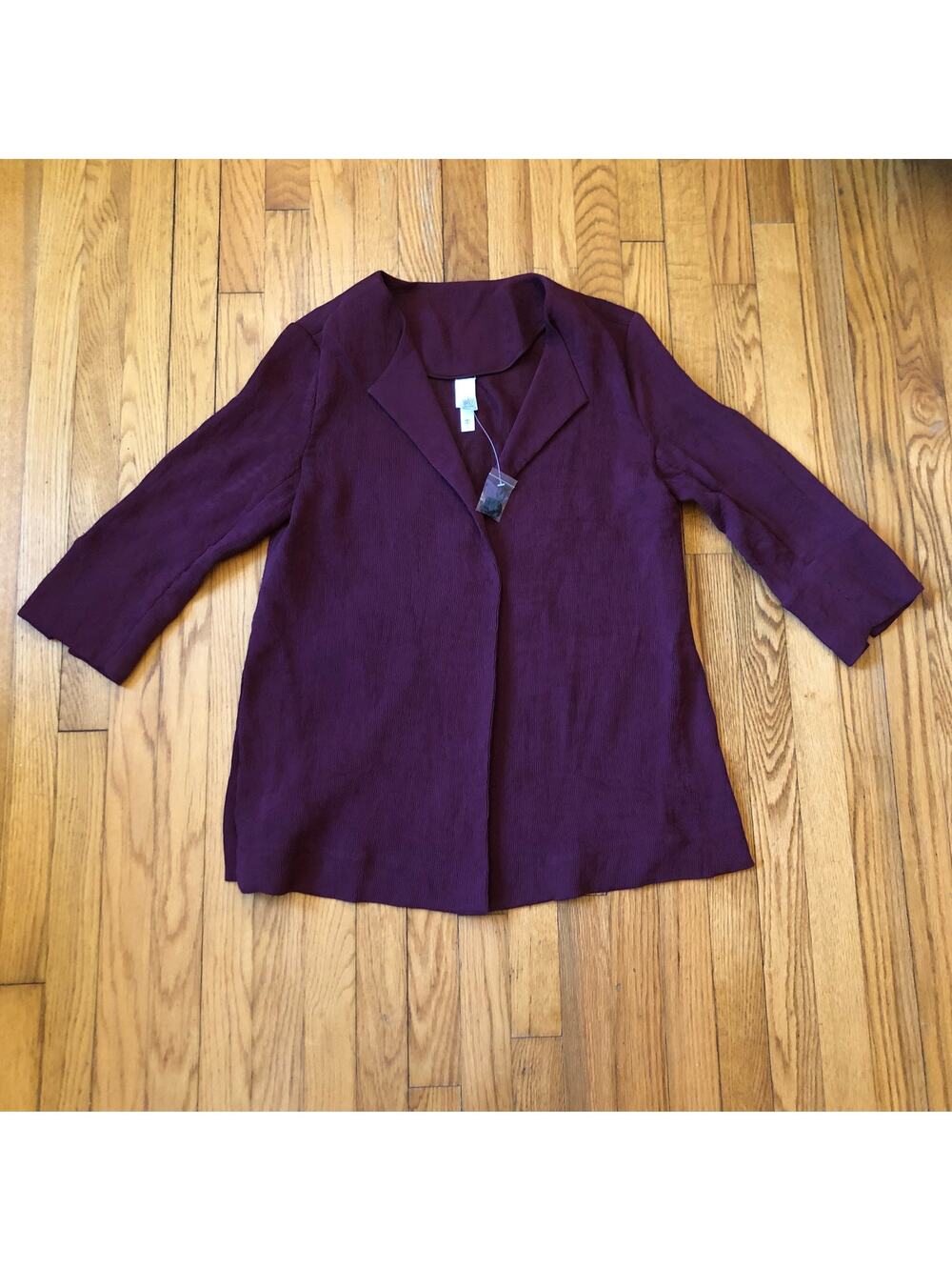 Wynne Layers NWOT Women's Deep Purple Knit Cardigan - Size L